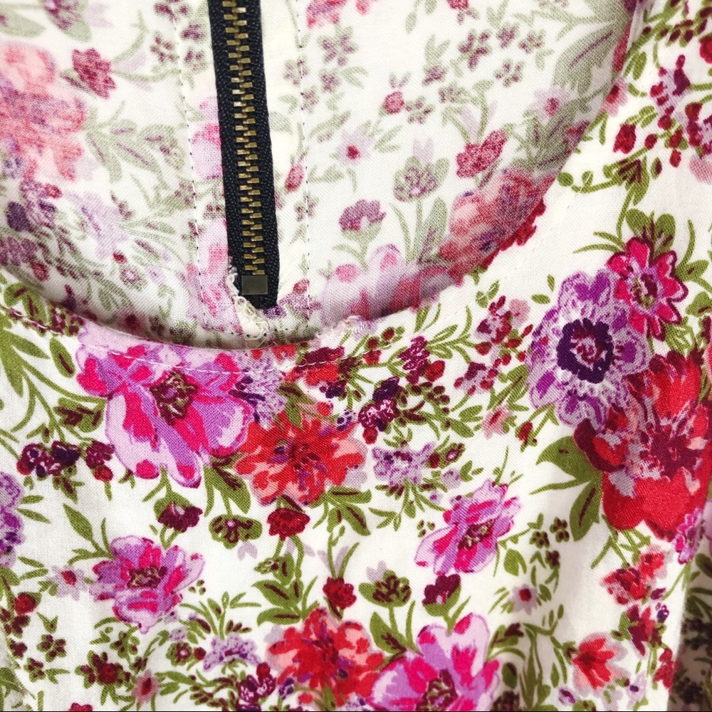 F21 slouchy floral sleeveless dress pockets - Picture 5 of 5